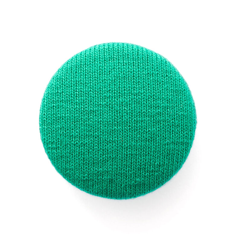 Bottone rivestito, Jersey di viscosa medio – verde erba,  image number 1