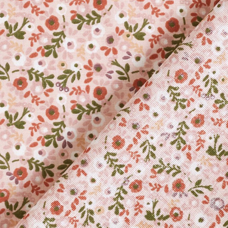 popeline di cotone Piccoli fiorellini – rosé/rame,  image number 4