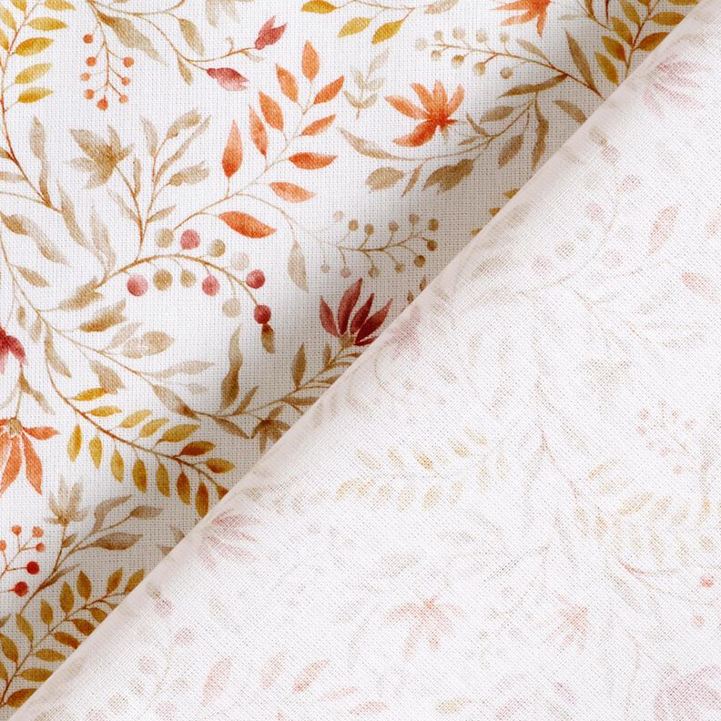 popeline di cotone Fiori da sogno stampa digitale – bianco/rame,  image number 4