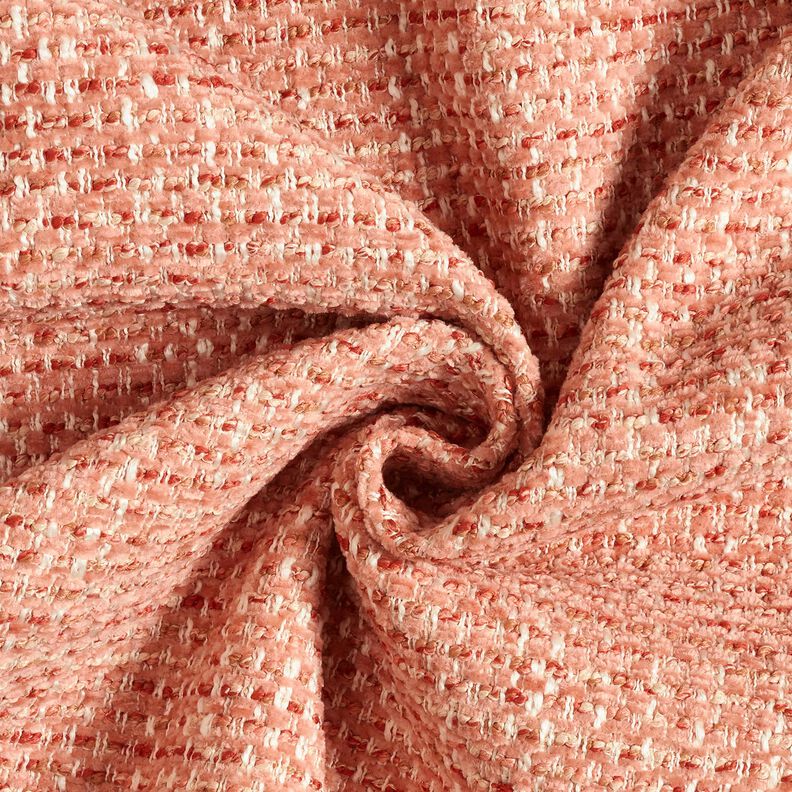 tessuto da tappezzeria Aspetto bouclé colorato – rosa anticato/crema, image number 1