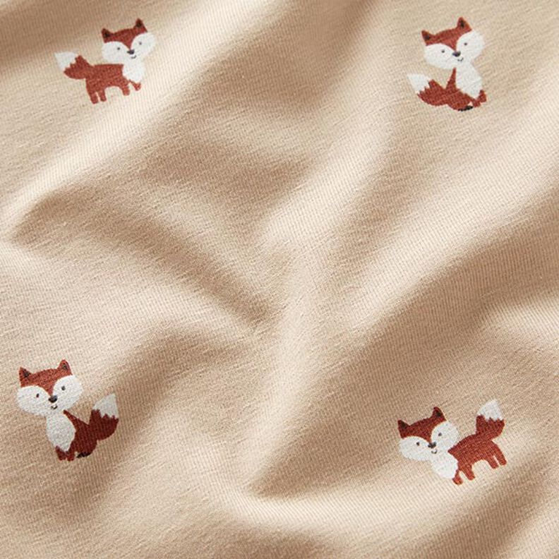jersey di cotone piccole volpi – sabbia,  image number 2