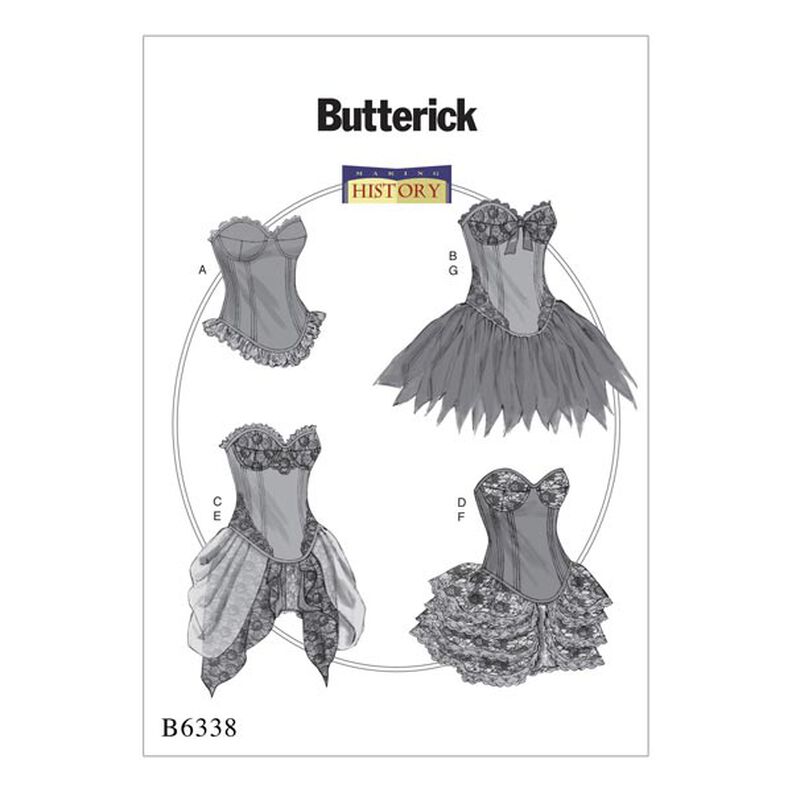 costume storico, Butterick 6338|40 - 48,  image number 1