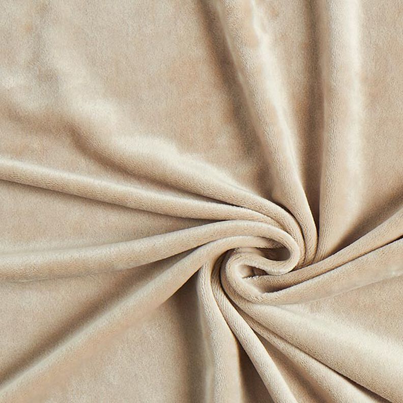 Velluto stretch vellutino nicki – beige chiaro,  image number 1