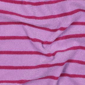 Maglia in spugna righe | Poppy Fabrics – violetto pastello/porpora, 