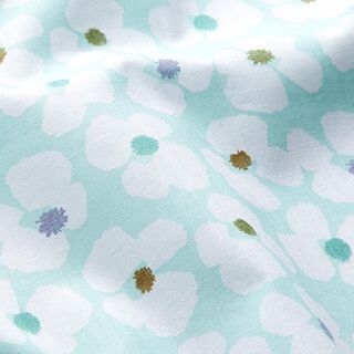 tessuto in cotone cretonne fiori – menta, 