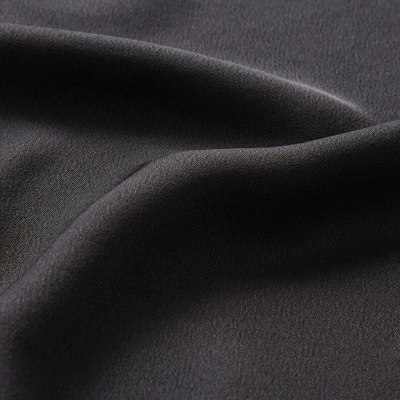 Satin di poliestere in tinta unita – nero,  image number 2
