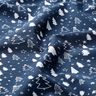 tessuto in cotone popeline Piccoli alberi di Natale – blu marino/bianco,  thumbnail number 2