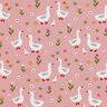 popeline di cotone Oche sul prato – rosa,  thumbnail number 1