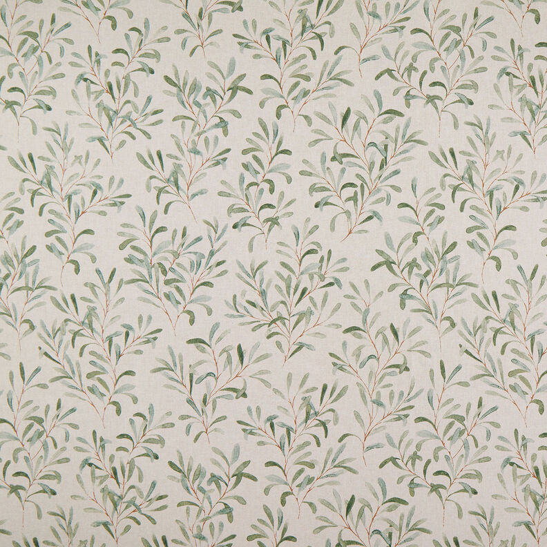 tessuto arredo mezzo panama Vischio – naturale/verde,  image number 1