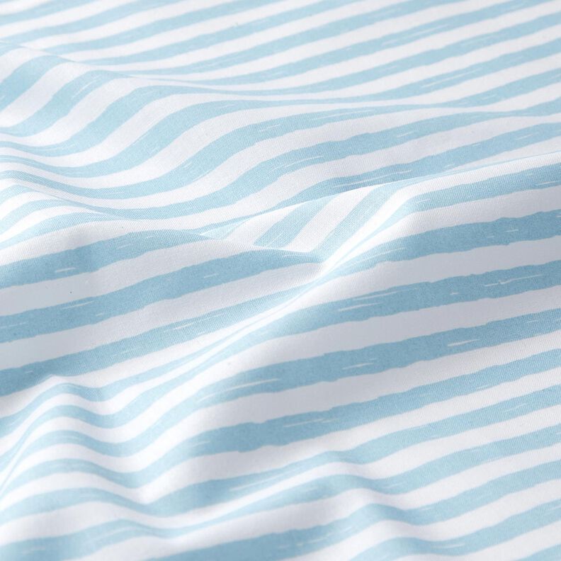 tessuto in cotone cretonne Strisce casual – azzurro/bianco, image number 2