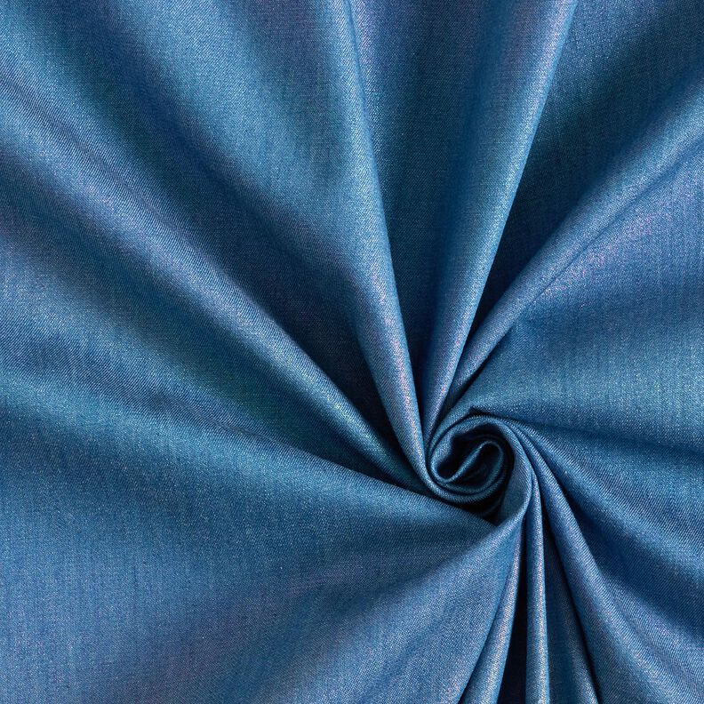 chambray Arcobaleno brillante stampa laminata | Poppy Fabrics – colore blu jeans/mix di colori,  image number 3
