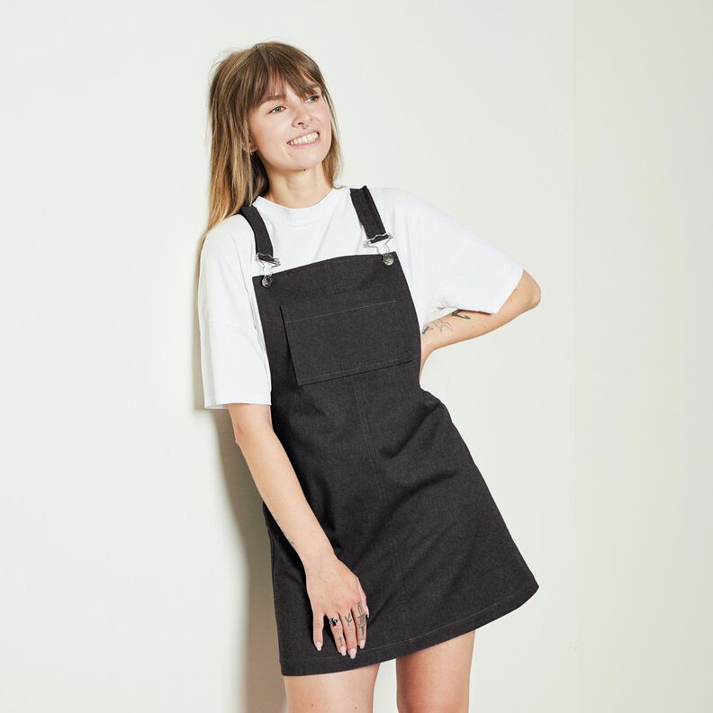 Denim stretch in misto cotone medio – nero,  image number 6