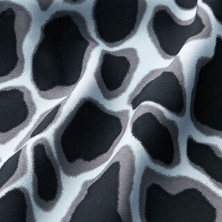 tessuto in viscosa, motivo leopardato – azzurro/nero, 