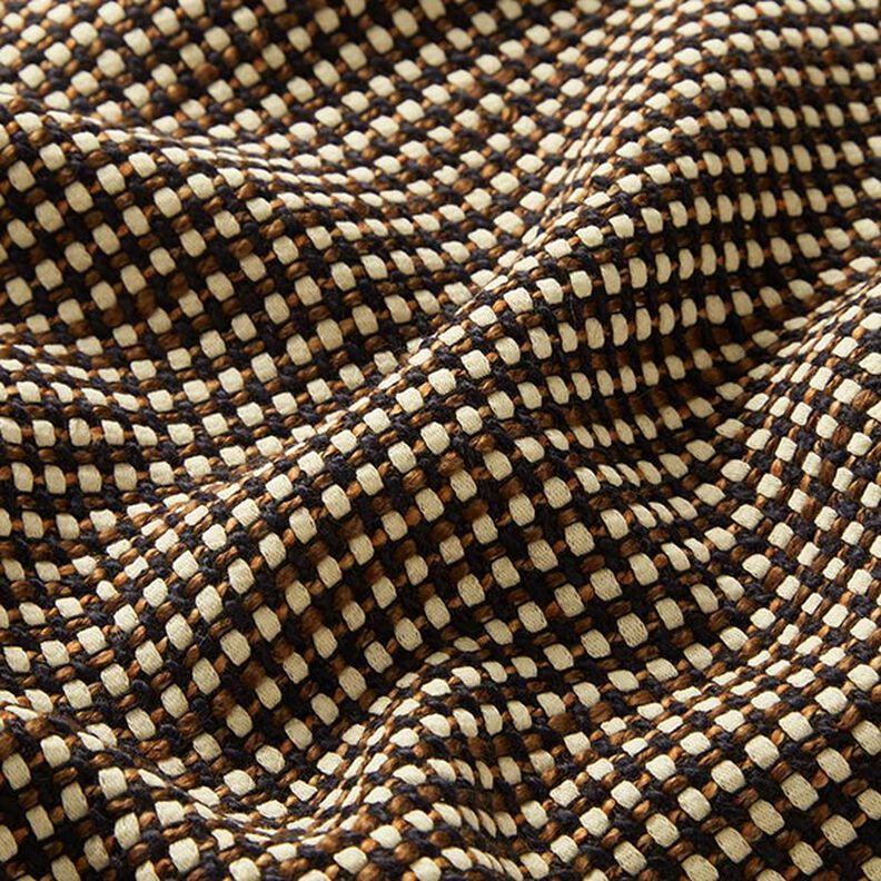 tessuto in tela grezza, quadretti – blu marino/marrone,  image number 2