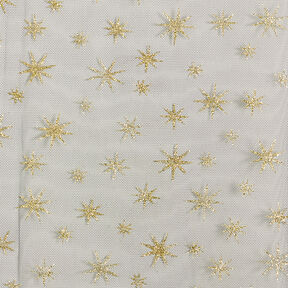Tulle con stelle brillanti – nero/oro, 