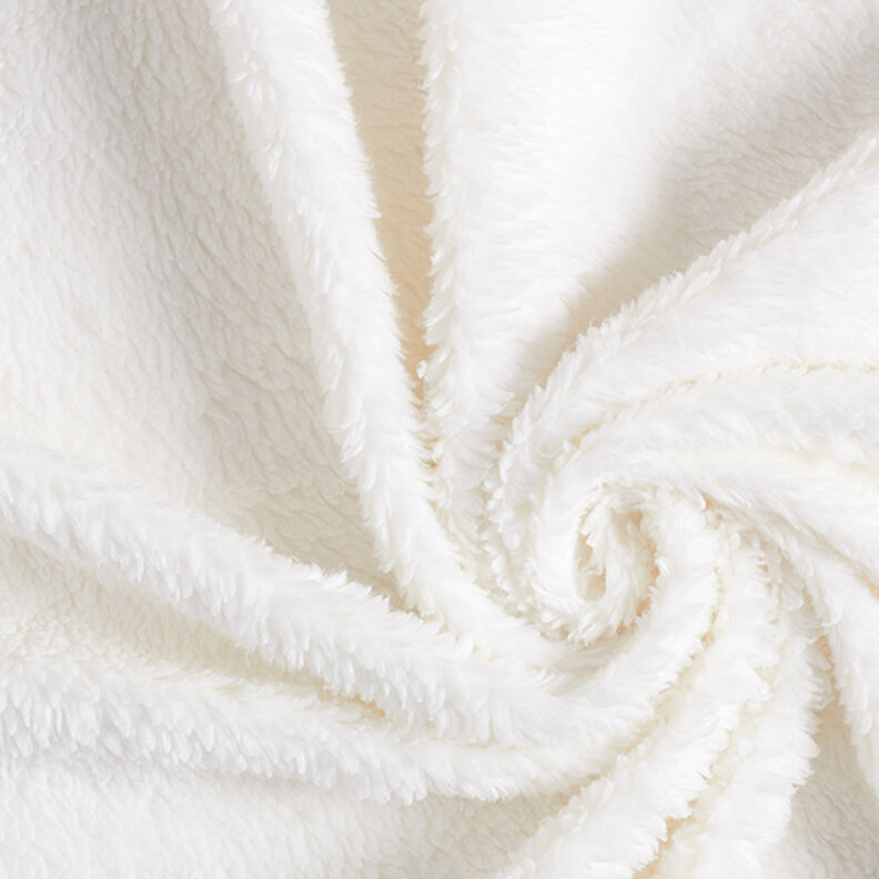 Sherpa in cotone tinta unita – bianco lana,  image number 3