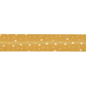 Nastro in sbieco stelle Cotone bio [20 mm] – senape, 
