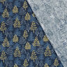 tessuto in cotone popeline Delicati abeti – blu notte/oro,  thumbnail number 4