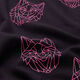 pile da montagna Origami di lupo  – nero/fucsia neon,  thumbnail number 2