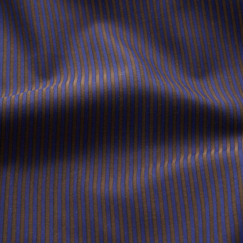Tessuto per camicia a righe – blu marino/marrone, image number 2