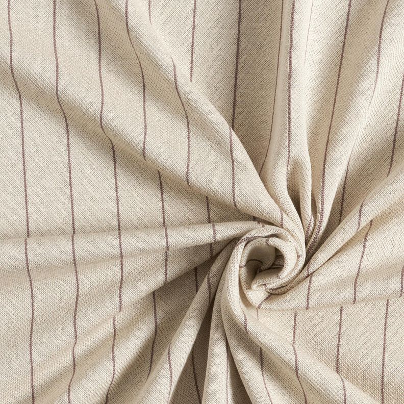 Tessuto jacquard gessato – beige/marrone scuro,  image number 3