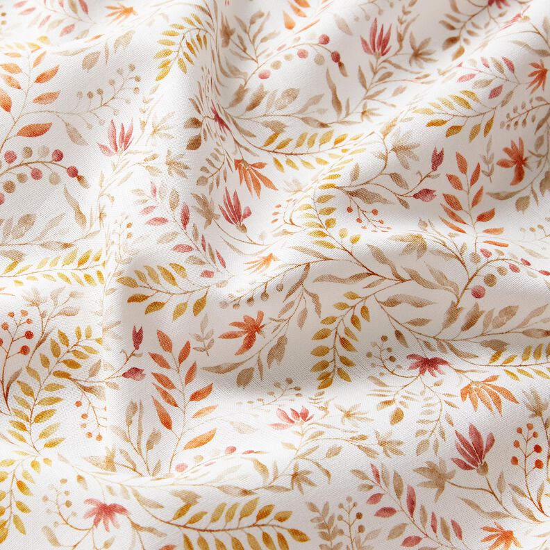 popeline di cotone Fiori da sogno stampa digitale – bianco/rame,  image number 2