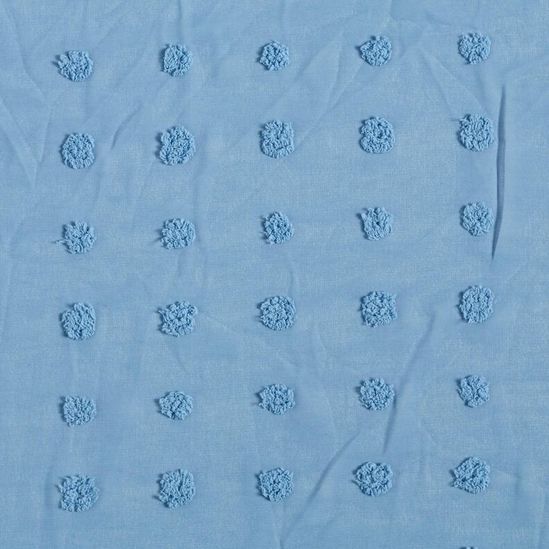 Chiffon dobby a pois grandi – blu brillante,  image number 1