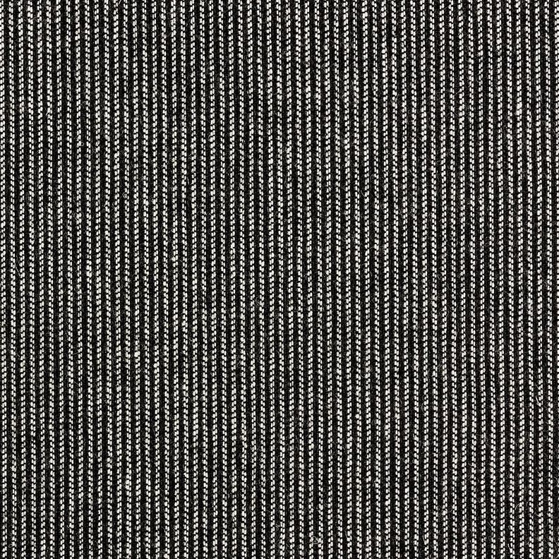 Tessuto per pantaloni in misto lana a righe melange – nero/bianco,  image number 4