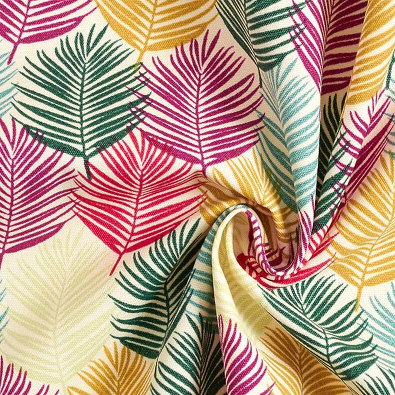 tessuto arredo da esterni, foglie tropicali – naturale,  image number 3