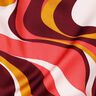 satin di cotone Onde retrò | Poppy Fabrics – rosso Bordeaux/giallo curry,  thumbnail number 2