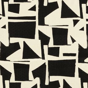 tessuto arredo Jacquard Struttura astratta – nero/bianco lana, 