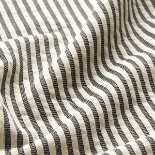 jersey strutturato misto cotone, coste longitudinali – bianco lana/blu marino, 