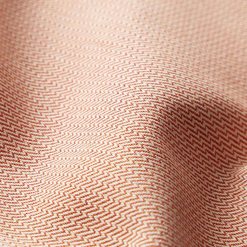 tessuto jacquard da esterni piccolo motivo zig-zag – terracotta, image number 3