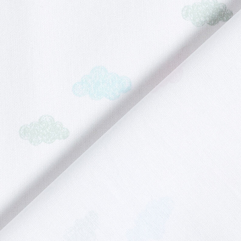 GOTS popeline di cotone nuvole effetto disegno | Tula – bianco,  image number 4