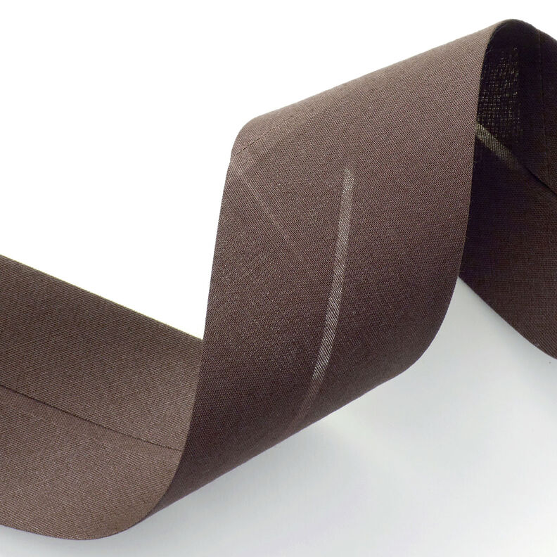Nastro in sbieco Polycotton [50 mm] – marrone scuro,  image number 2
