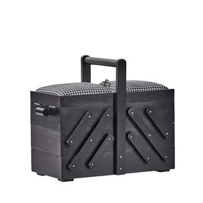 scatola portalavoro per articoli di merceria legno [36 x 19 x 30 cm] | Prym – nero, 