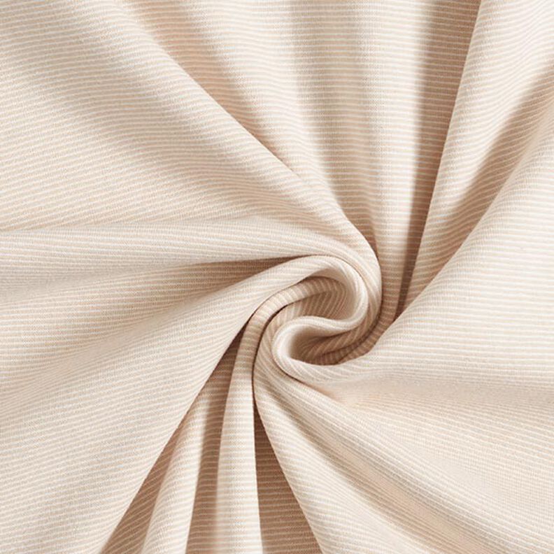 Costina tubolare per polsini con anelli stretti – beige/bianco lana | Resto 100cm,  image number 1