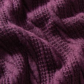 maglia cloqué Motivo a treccia – rosso merlot, 