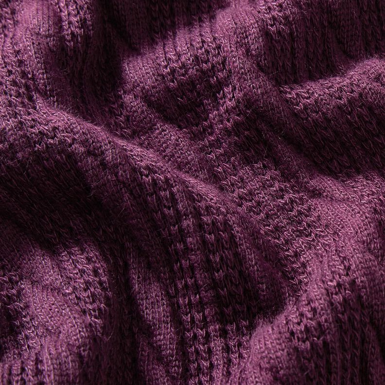 maglia cloqué Motivo a treccia – rosso merlot,  image number 2