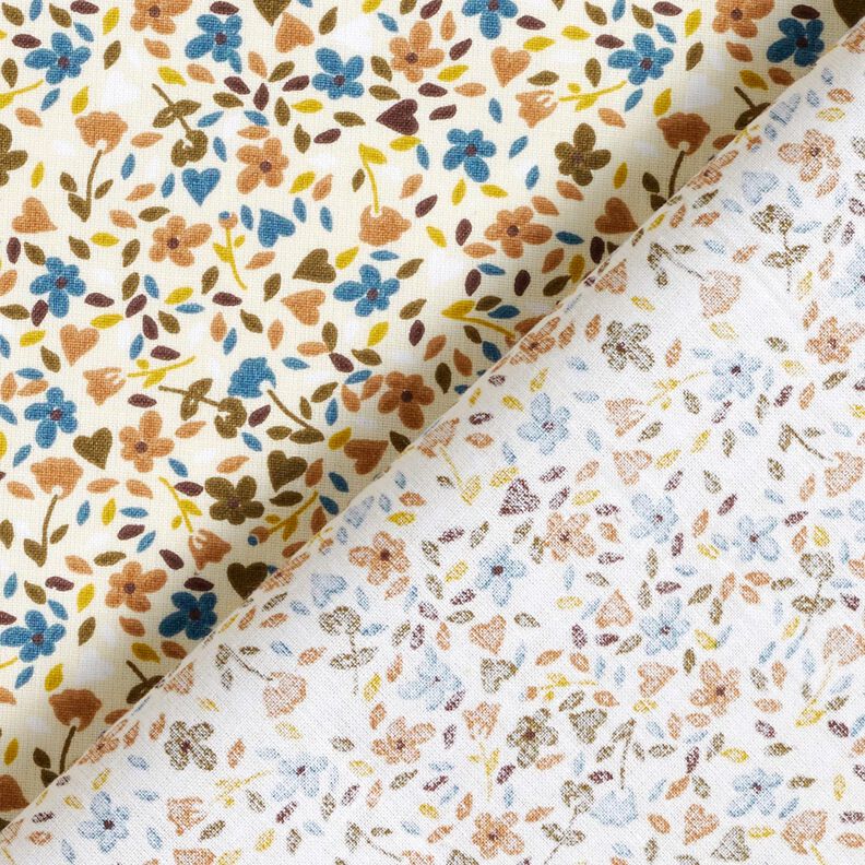 tessuto in cotone cretonne fiori sparsi – beige chiaro/marrone chiaro,  image number 4