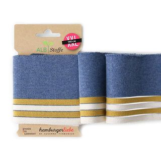 TESSUTO IN MAGLIA BIO PER BORDI E POLSINI CUFF ME riflettente  [140 CM | 8 CM]  | Albstoffe |, 