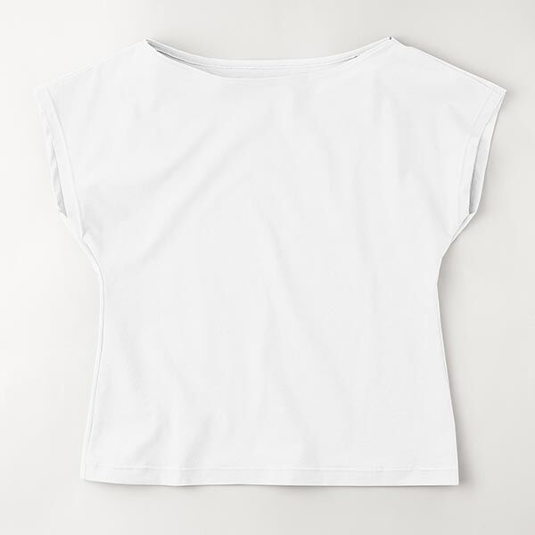 bambù jersey di viscosa tinta unita – bianco, image number 8