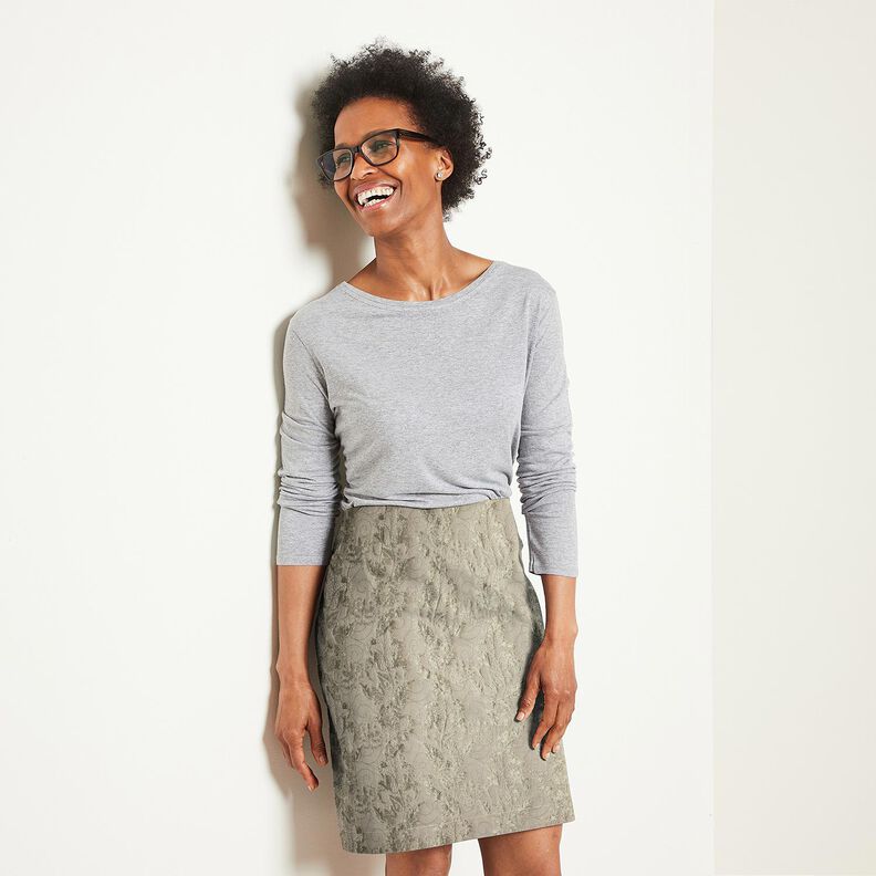 jacquard abbigliamento broccato fiori – talpa, image number 6