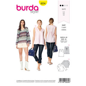 blusa/top, Burda 6234 | 34 - 44, 