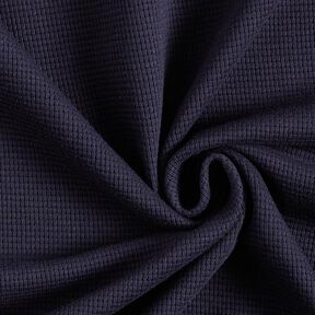 jersey di cotone, nido d’ape mini, tinta unita – blu marino | Resto 130cm, 