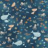 popeline di cotone Aanimali marini felici stampa digitale | Poppy Fabrics – blu oceano,  thumbnail number 1