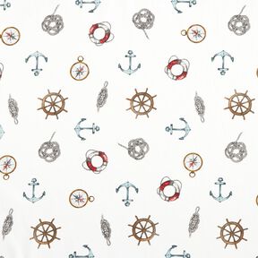 tessuto arredo panama Stile navy – bianco, 