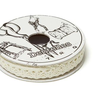 Pizzo a tombolo [2m x 10mm] mini rotolo | 2 – bianco lana, 