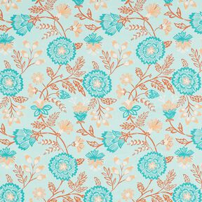 viscosa voile Fiori Tiffany – turchese chiaro, 