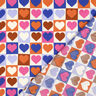 popeline di cotone Cuori di diamante | Poppy Fabrics – avorio/blu reale,  thumbnail number 4
